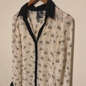 🥳5for25$🤩 zebra pink blouse